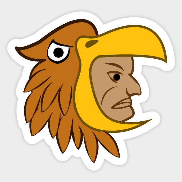 Aztec Eagle Warrior Sticker by mredthefed